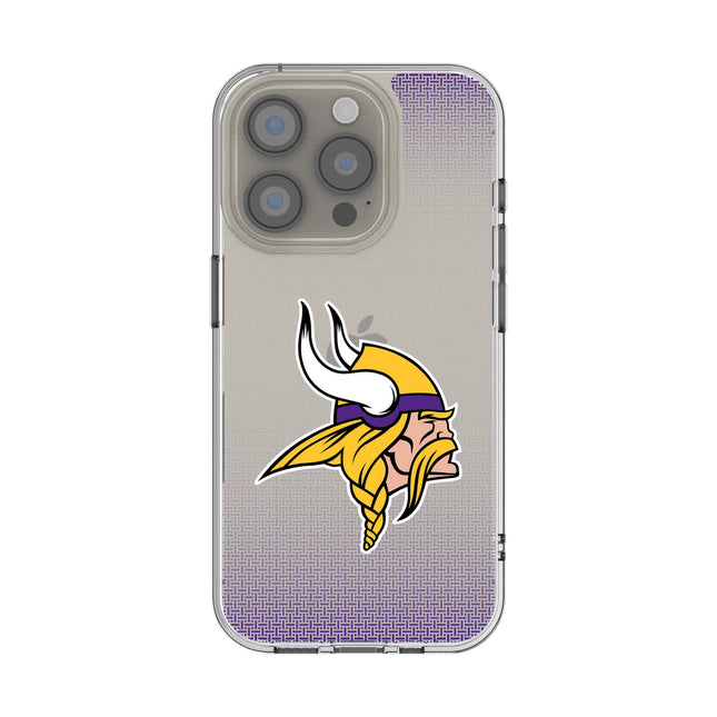 Minnesota Vikings Linen Clear Phone Case for Apple iPhone