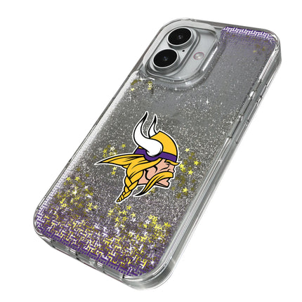 Minnesota Vikings Linen Glitter Phone Case for Apple iPhone