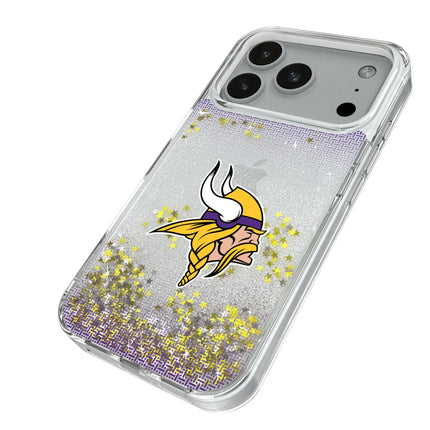 Minnesota Vikings Linen Glitter Phone Case for Apple iPhone
