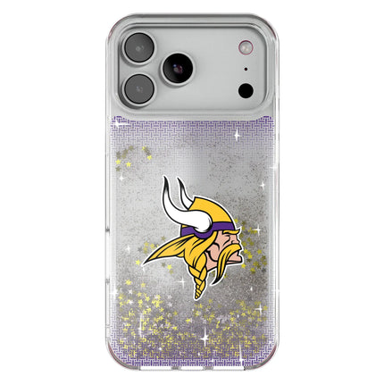 Minnesota Vikings Linen Glitter Phone Case for Apple iPhone