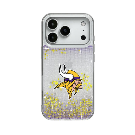 Minnesota Vikings Linen Glitter Phone Case for Apple iPhone