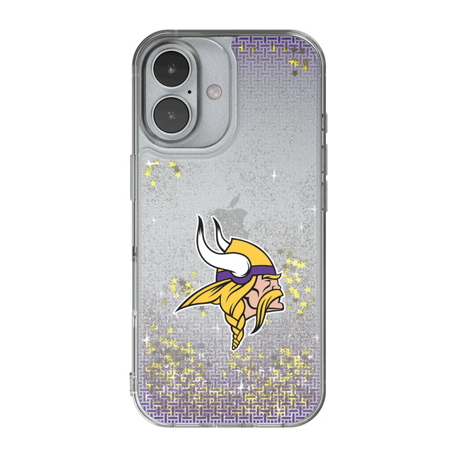 Minnesota Vikings Linen Glitter Phone Case for Apple iPhone