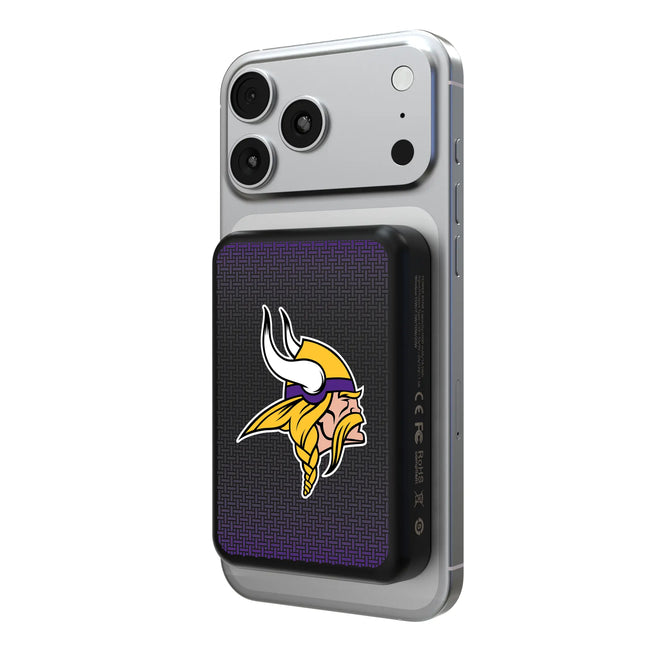 Minnesota Vikings Linen Wireless Mag Power Bank