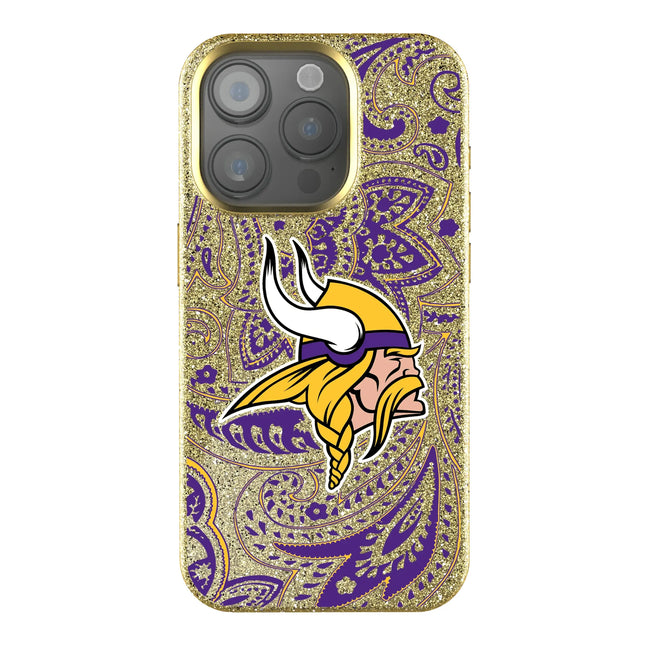 Minnesota Vikings Paisley Bling Phone Case for Apple iPhone