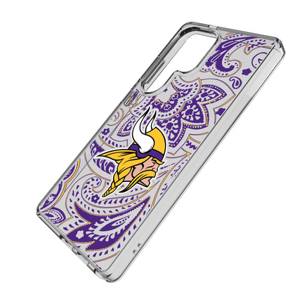 Minnesota Vikings Paisley Clear Phone Case for Samsung Galaxy