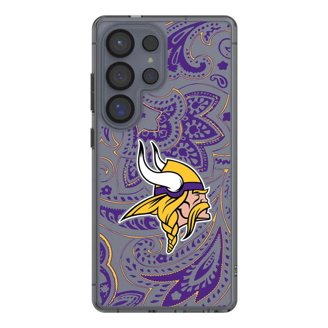 Minnesota Vikings Paisley Clear Phone Case for Samsung Galaxy