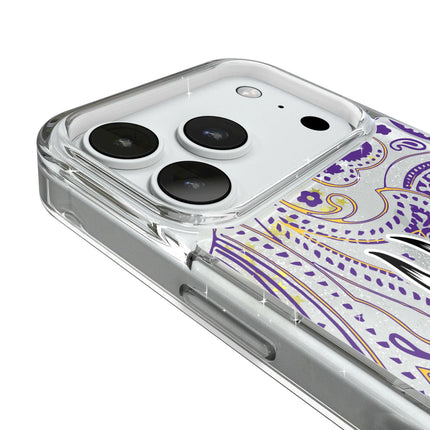 Minnesota Vikings Paisley Glitter Phone Case for Apple iPhone