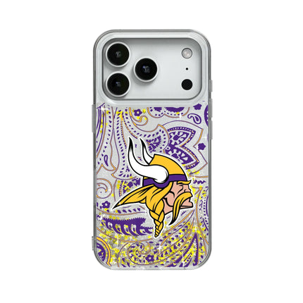 Minnesota Vikings Paisley Glitter Phone Case for Apple iPhone