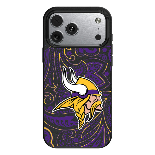 Minnesota Vikings Paisley MagSafe Compatible Phone Case for Apple iPhone