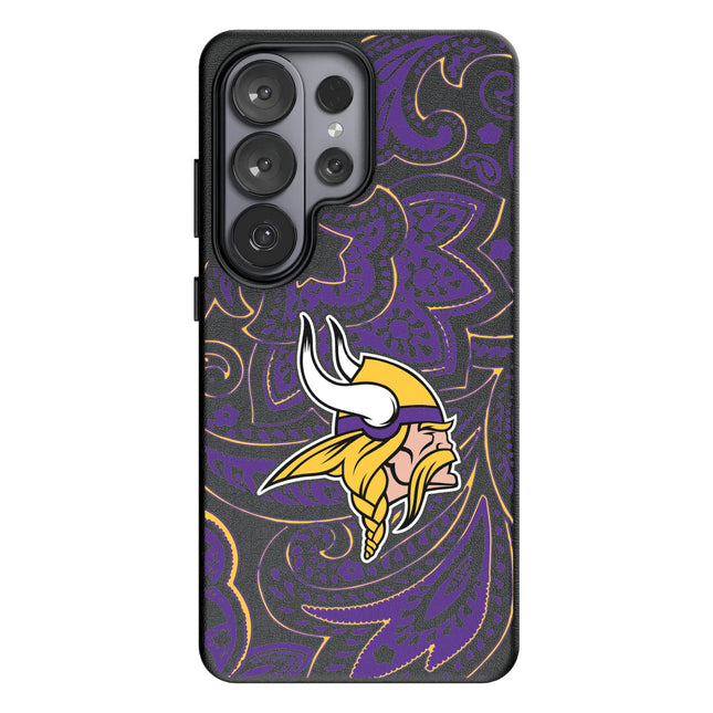 Minnesota Vikings Paisley MagSafe Compatible Phone Case for Samsung Galaxy