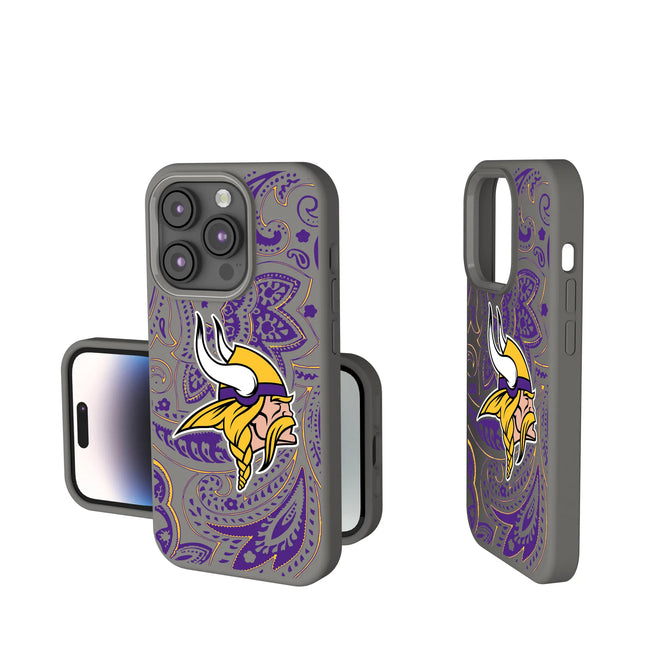 Minnesota Vikings Paisley Soft Touch Phone Case for Apple iPhone
