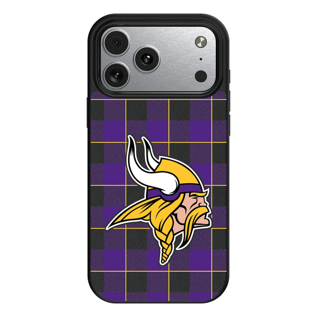 Minnesota Vikings Plaid MagSafe Compatible Phone Case for Apple iPhone