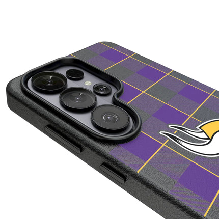 Minnesota Vikings Plaid MagSafe Compatible Phone Case for Samsung Galaxy