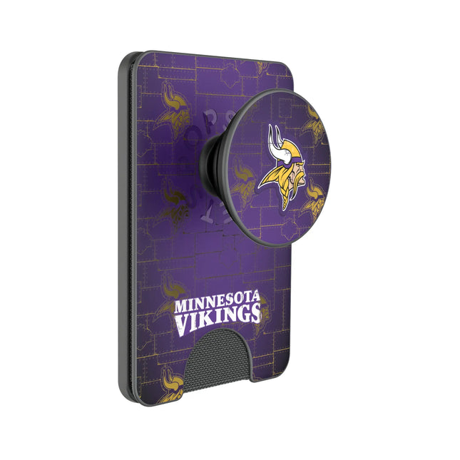 Minnesota Vikings Rivet PopSockets MagSafe-Compatible PopWallet+