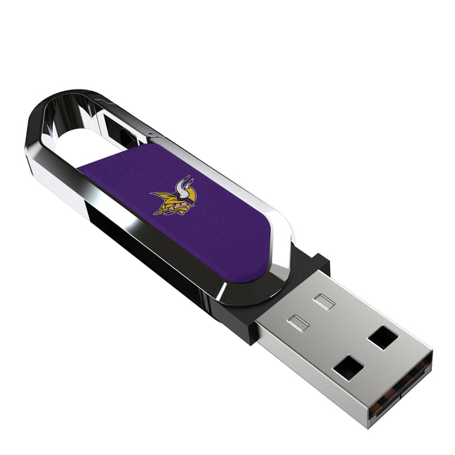 Minnesota Vikings Solid USB 64GB Clip Style Flash Drive