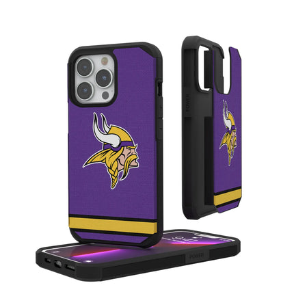 Minnesota Vikings Stripe Rugged Phone Case for Apple iPhone