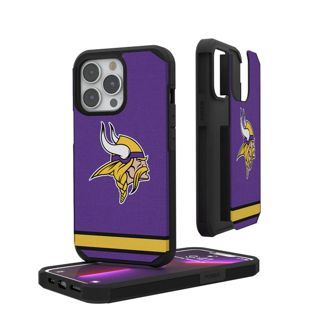 Minnesota Vikings Stripe Rugged Phone Case for Apple iPhone