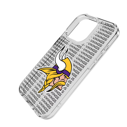 Minnesota Vikings Text Backdrop Clear Phone Case for Apple iPhone