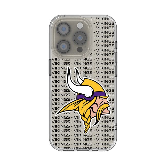 Minnesota Vikings Text Backdrop Clear Phone Case for Apple iPhone