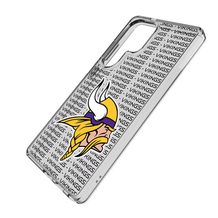 Minnesota Vikings Text Backdrop Clear Phone Case for Samsung Galaxy