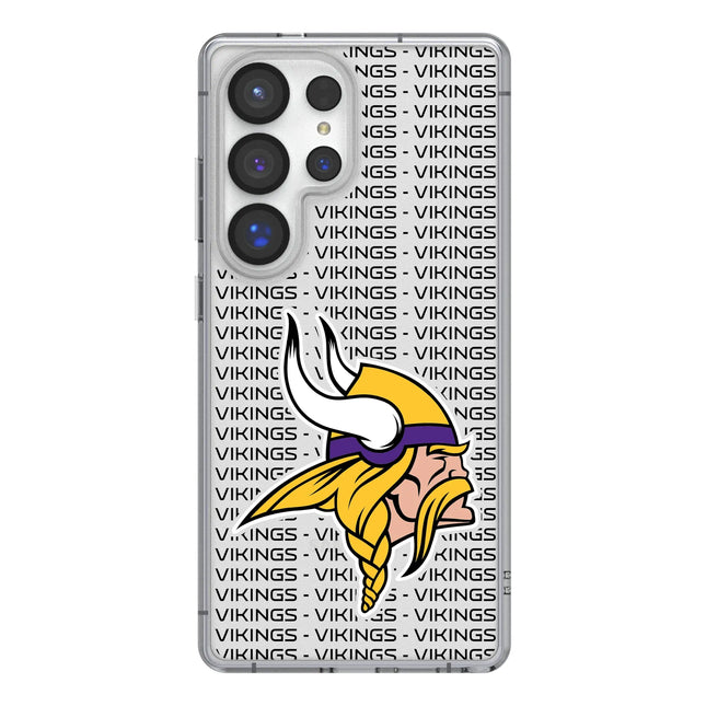 Minnesota Vikings Text Backdrop Clear Phone Case for Samsung Galaxy
