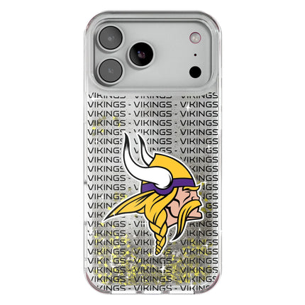 Minnesota Vikings Text Backdrop Glitter Phone Case for Apple iPhone
