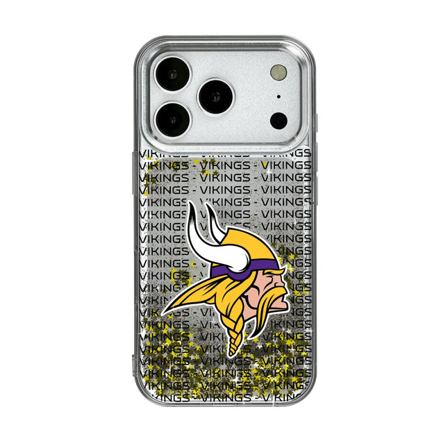 Minnesota Vikings Text Backdrop Glitter Phone Case for Apple iPhone