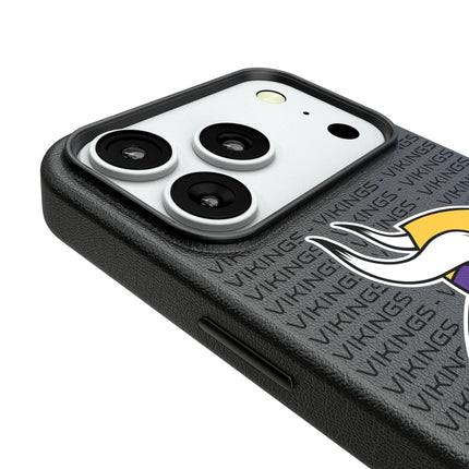 Minnesota Vikings Text Backdrop MagSafe Compatible Phone Case for Apple iPhone