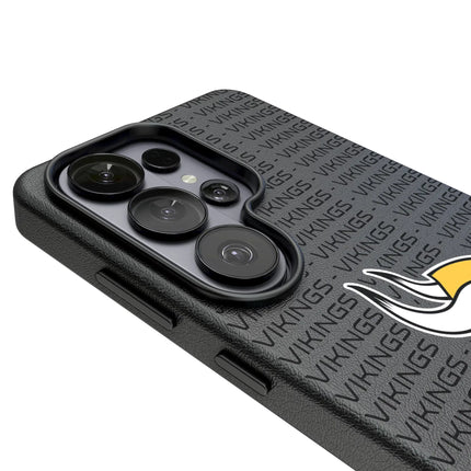 Minnesota Vikings Text Backdrop MagSafe Compatible Phone Case for Samsung Galaxy