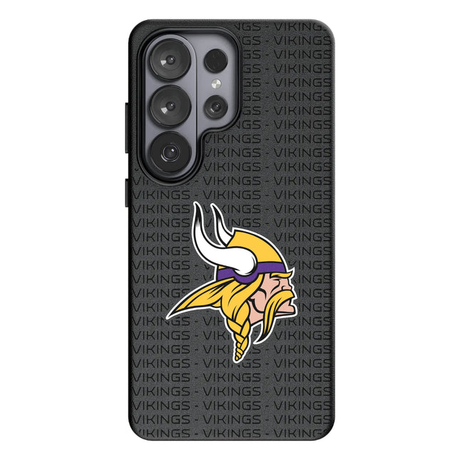 Minnesota Vikings Text Backdrop MagSafe Compatible Phone Case for Samsung Galaxy