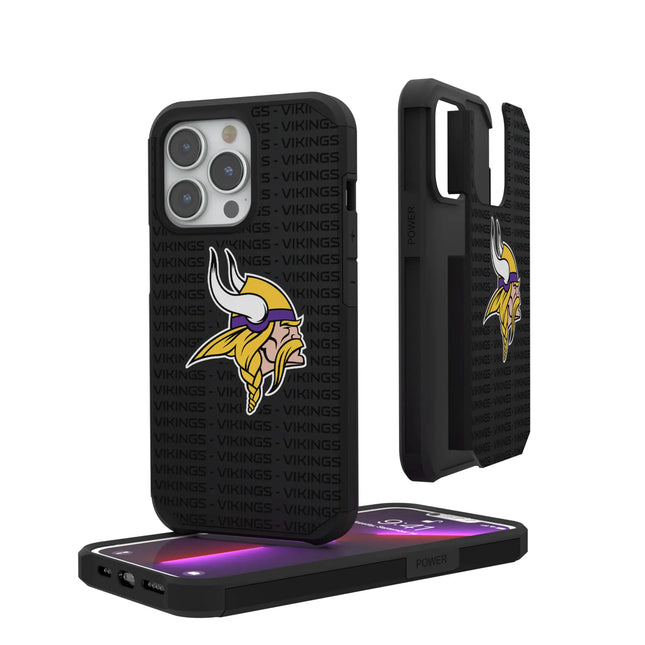 Minnesota Vikings Text Backdrop Rugged Phone Case for Apple iPhone