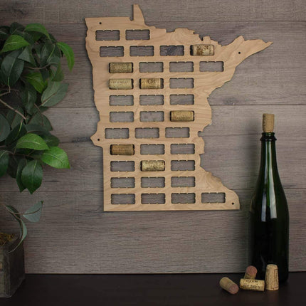 Minnesota Wine Cork Map
