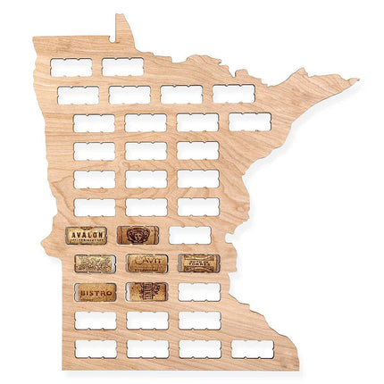Minnesota Wine Cork Map