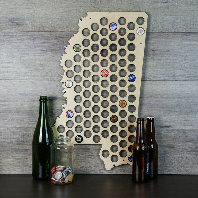 Mississippi Beer Cap Map
