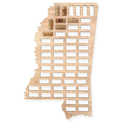 Mississippi Wine Cork Map