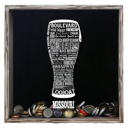 Missouri Beer Typography Shadow Box