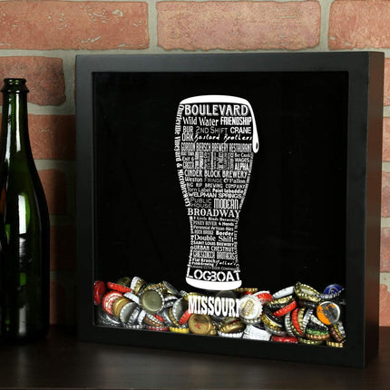 Missouri Beer Typography Shadow Box