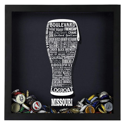Missouri Beer Typography Shadow Box
