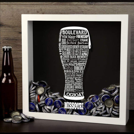Missouri Beer Typography Shadow Box