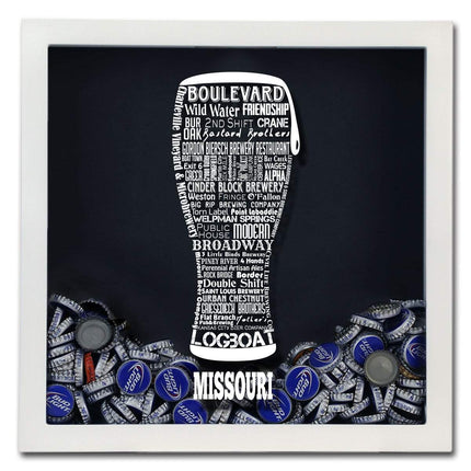 Missouri Beer Typography Shadow Box