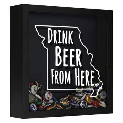 Missouri Drink Beer From Here Beer Cap Shadow Box