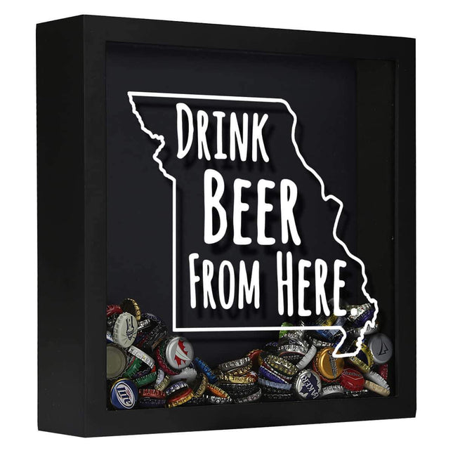 Missouri Drink Beer From Here Beer Cap Shadow Box