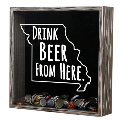 Missouri Drink Beer From Here Beer Cap Shadow Box