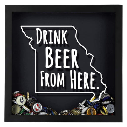 Missouri Drink Beer From Here Beer Cap Shadow Box