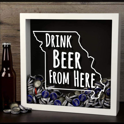 Missouri Drink Beer From Here Beer Cap Shadow Box