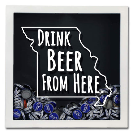 Missouri Drink Beer From Here Beer Cap Shadow Box