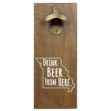 Missouri Drink Beer From Here Cap Catching Magnetic Bottle Opener