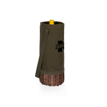 Mississippi State Bulldogs Malbec Insulated Canvas Wine Bottle Basket