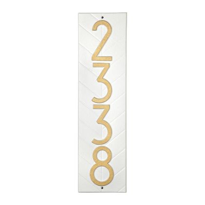 Modern Herringbone Standard Vertical 1 Line Wall Plaque
