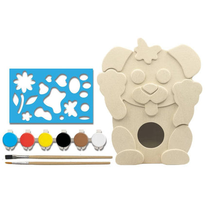 Playful Puppy Birdhouse Wood Craft & Paint Kit